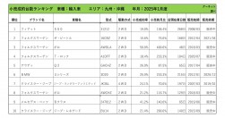 2025年1月度　輸入車自動車小売成約台数ランキング【九州・沖縄エリア】