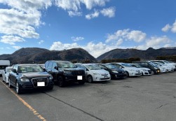 バラエティに富んだ出品車が並ぶ