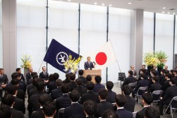 入社式の様子