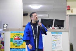 得丸流通委員長が６００台出品に感謝の言葉