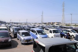 出品ヤードは多くの出品車で埋まった