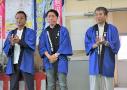 執行部は実力者ぞろい（写真左から杉本流通委員長、田中新太郎指導環境委員長、中野金融委員長）