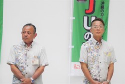 仲田理事長を中心に風通しを良い組織が若手の活躍を促す（写真左から喜納流通委員長と仲田理事長）