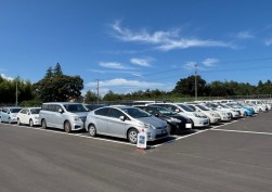 茨城ヤードに並ぶ出品車