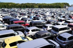 会場を埋める出品車