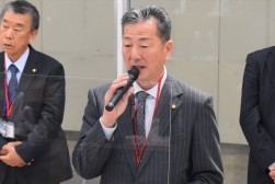 来賓を代表してあいさつを述べるＪＵ中部・山下指導環境委員長