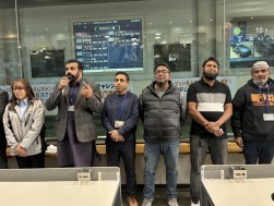 外国人会員を代表してアハマンド・ゴルザ―ル代表があいさつ