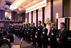 会の冒頭、ＪＵ福岡役員が整列した