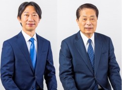 瀬田大社長（左）・安藤之弘会長（右）