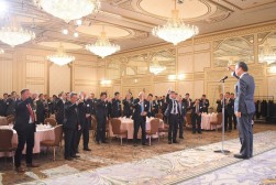 乾杯の発声はJU中部・萩原流通委員長