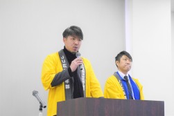 上西青年部会長が感謝の言葉を述べた