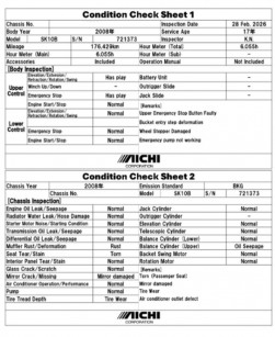 今回から英語表記のコンディションシートも導入