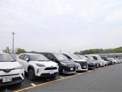 出品ヤードには多くの良質車が並ぶ