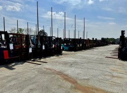 ３月に開設したフォークリフト専用駐車場