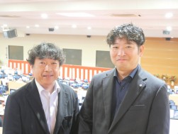 親会と青年部が協力し開催を盛り上げた（左）廣田孝洋流通委員長（右）井本隆之青年部会長
