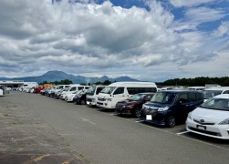 多数の出品車が並ぶ