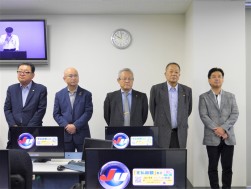 ＪＵ広島執行部５人が揃って登壇した