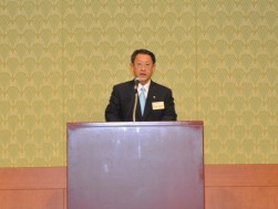 就任の挨拶を行う豊田章男会長