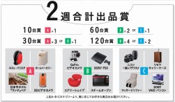 ２週合計出品賞の賞品