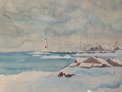 学生時代に模写した樋口治平氏の冬の絵（風景画）