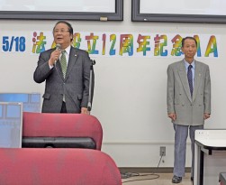 祝辞を述べるＪＵ近畿松永靖久会長（※挨拶は『６月７日発行自動車流通新聞』に掲載）