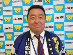 抱負を語る青年部部会長の森川実氏（もりかわみのる）