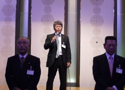 主催者を代表し謝辞と決意を述べるＪＵ福岡山口幸治理事長