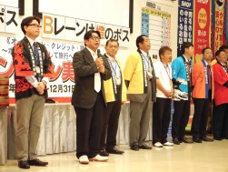 ＪＵ九州・永松指導環境委員長が挨拶し青年部主催ＡＡへの協力を呼びかけた