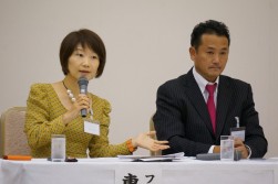 研修会コーディネータ（左から東野里恵子さん、ＪＵ長野今井隆士青年部部会長）