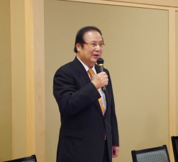 松永理事長は新年の挨拶で組織強化への協力を要請した