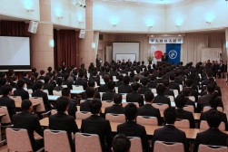 入社式の模様