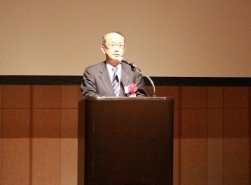 祝辞を述べるトヨタ自動車・前川眞基副社長