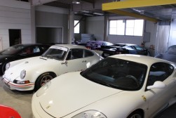 全国から集まったポルシェやフェラーリが並ぶ