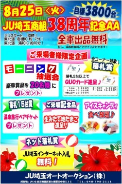 ＪＵ埼玉商組３８周年記念ＡＡ