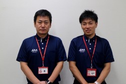 奥会場長（左）と営業第２チーム石井マネージャー（右）