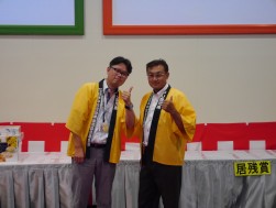 朝隈指導環境委員長（左）と芝幸宏青年部会長（右）の名コンビがＪＵ鹿児島の青年部会活動を盛り上げる