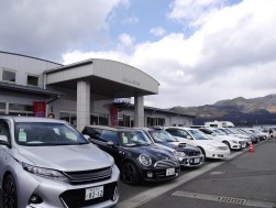 会場正面玄関前には多数の良質車