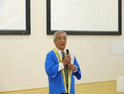 義援金協力を呼び掛けるＪＵ大分・宮部佑吉理事長