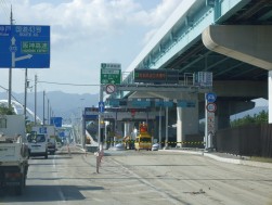 阪神高速湾岸線の一部では５日午後の時点でも入口が閉鎖