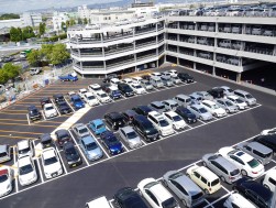 会場敷地内にも駐車スペースを確保（非開催日は出品車の積み下ろし場所に）