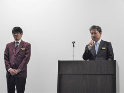 宮腰会場長が会員への謝辞を述べた