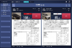 タブレット端末での２レーン画面（イメージ）