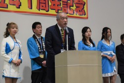 来賓挨拶を述べるJU中部・奥村流通委員長