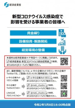 経済産業省HPでは各種支援策を紹介している