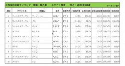 2020年6月度　輸入車小売成約台数ランキング【東北エリア】