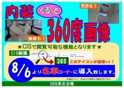 内装３６０度画像を「名車コーナー」に導入