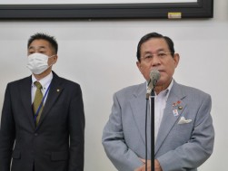 上田市長が感謝の言葉を述べた