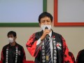 セリ終了後、春田部会長が感謝の言葉を述べた