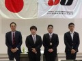 JU茨城新執行部が登壇（左から小田切副会長副理事長、長嶋会長理事長、有賀副会長副理事長、吉澤副会長副理事長）