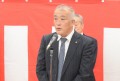 来賓を代表してあいさつを行うＪＵ中販連・奥村流通委員長